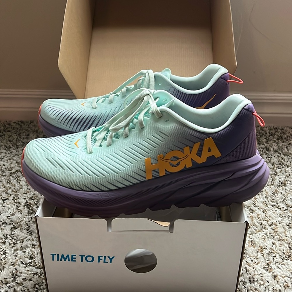 Hoka Women's Rincon 3 Size 8 in Blue Glass/Chalk Violet